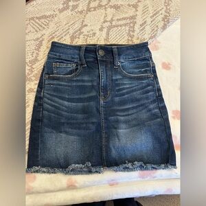American Eagle Outfitters Dark Blue Denim Mini Skirt